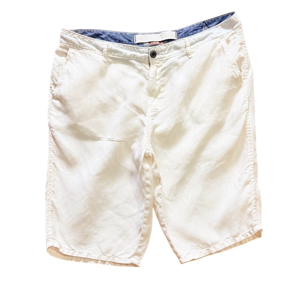 Paperbacks 100% Linen Classic Cream Men's Shorts Size 38